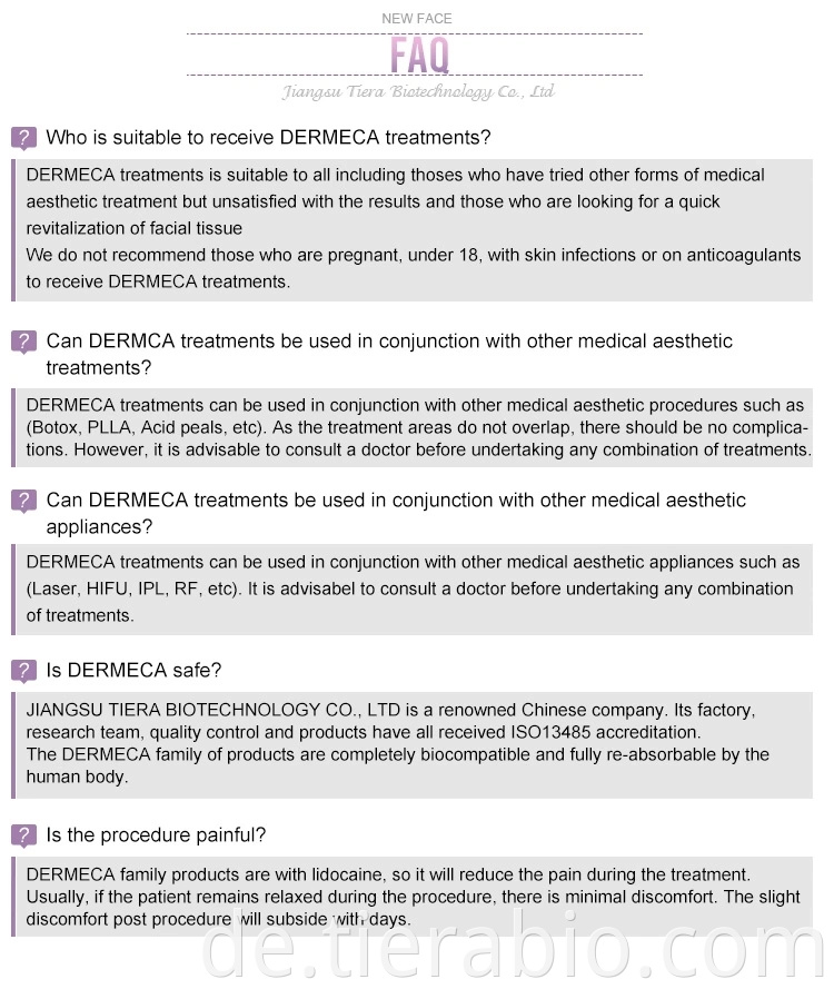 Suero Anti-Akne-Dermeca Alta Calidad Tratar Espinillas Cicatriz Oscura Ampolla Acido hialurónico Solucion mesoterapia Ha Kein Reticulado EL Tratamiento Espinillas